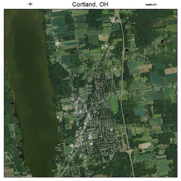 Aerial Photography Map of Cortland, OH Ohio