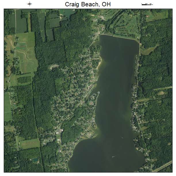 Craig Beach, OH air photo map