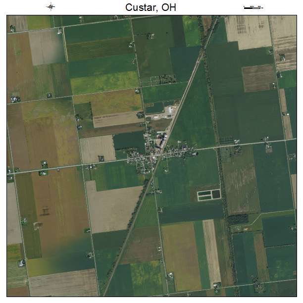 Custar, OH air photo map