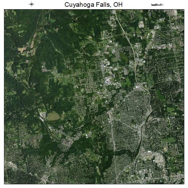 Cuyahoga Falls, OH air photo map