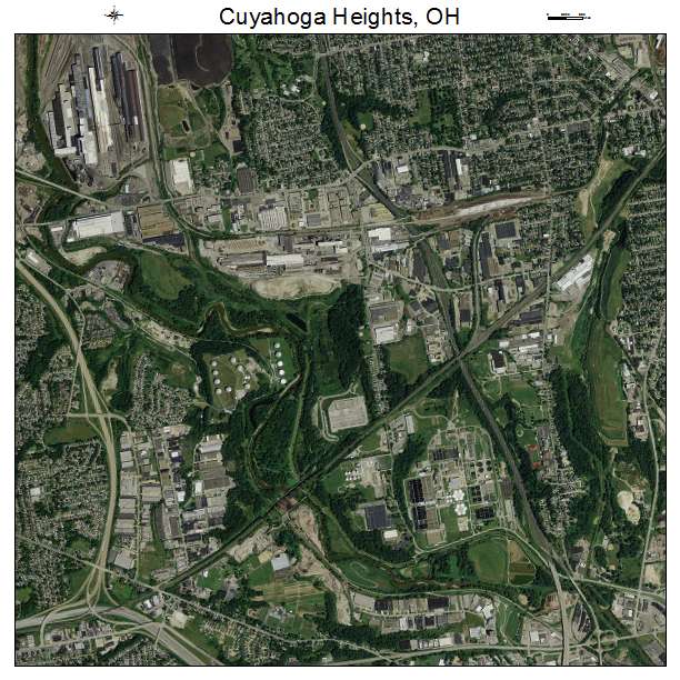 Cuyahoga Heights, OH air photo map
