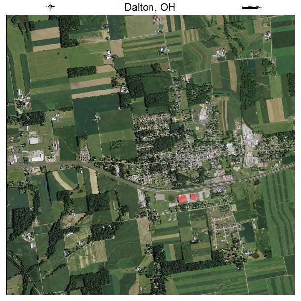 Dalton, OH air photo map