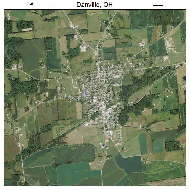 Danville, OH air photo map