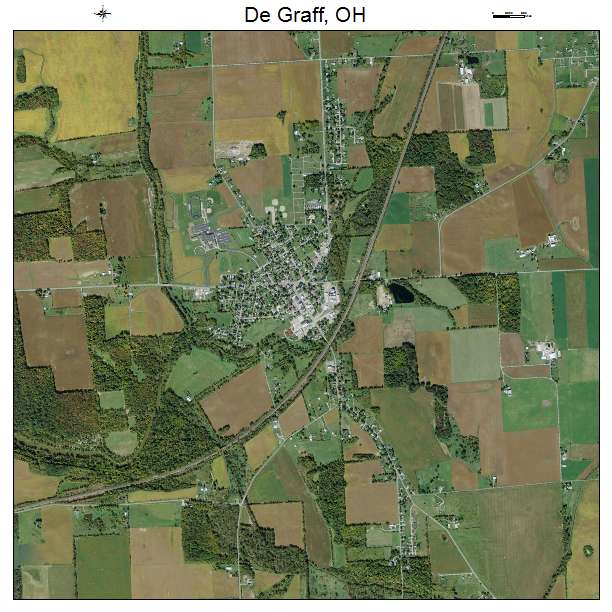 De Graff, OH air photo map