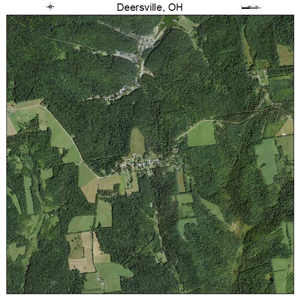 Deersville, OH air photo map