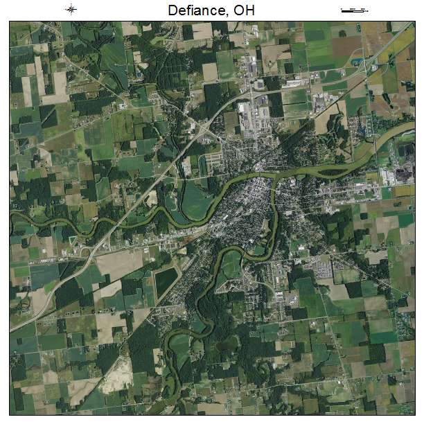 Defiance, OH air photo map