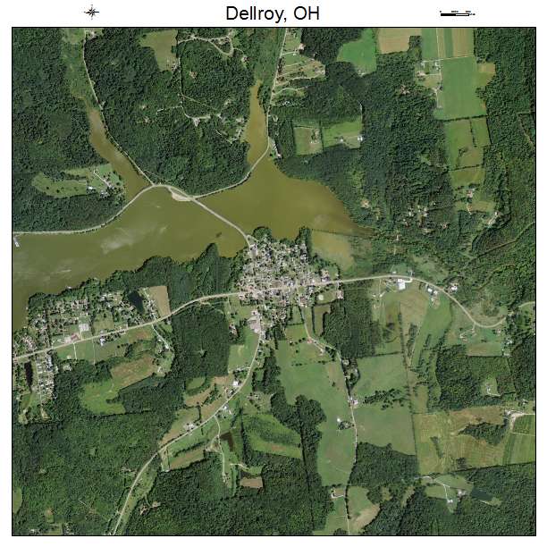 Dellroy, OH air photo map