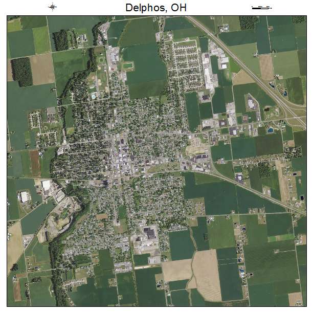Delphos, OH air photo map