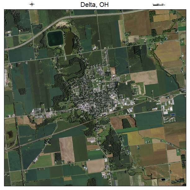 Delta, OH air photo map