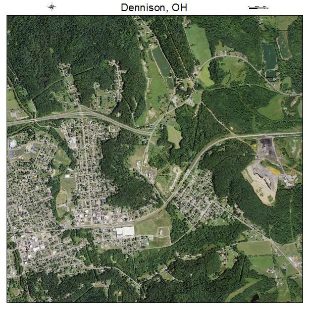 Dennison, OH air photo map