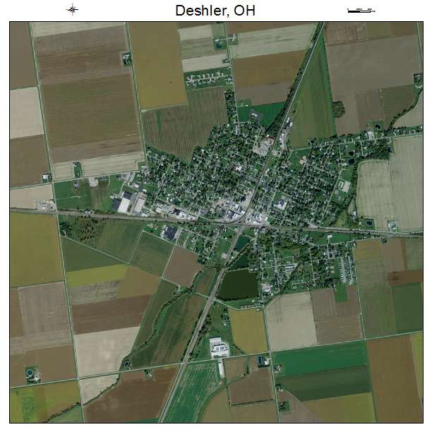 Deshler, OH air photo map