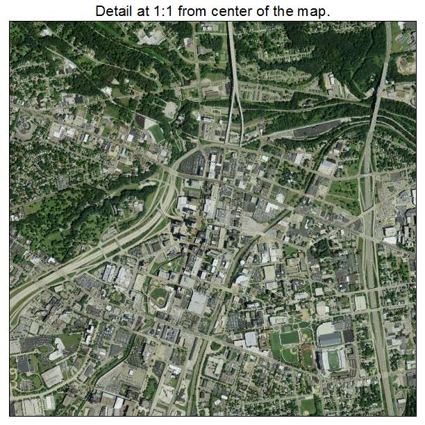 Akron, Ohio aerial imagery detail