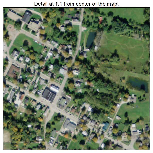Alexandria, Ohio aerial imagery detail