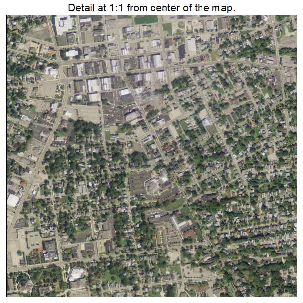 Ashland, Ohio aerial imagery detail