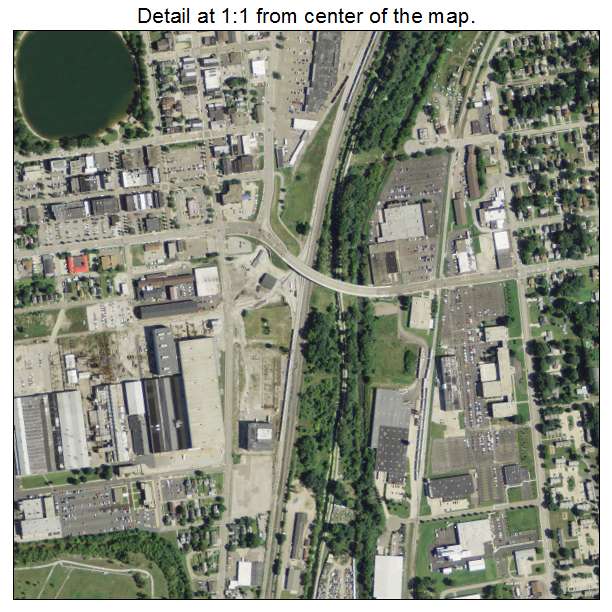 Barberton, Ohio aerial imagery detail