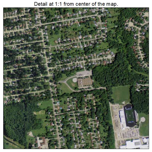 Brunswick, Ohio aerial imagery detail