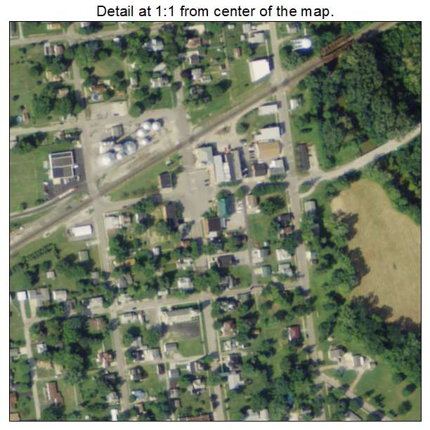 Caledonia, Ohio aerial imagery detail