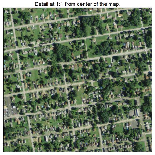 Campbell, Ohio aerial imagery detail