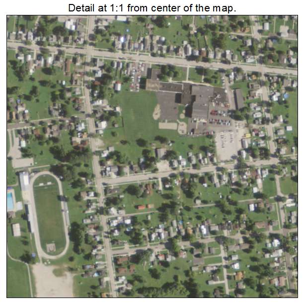 Carey, Ohio aerial imagery detail