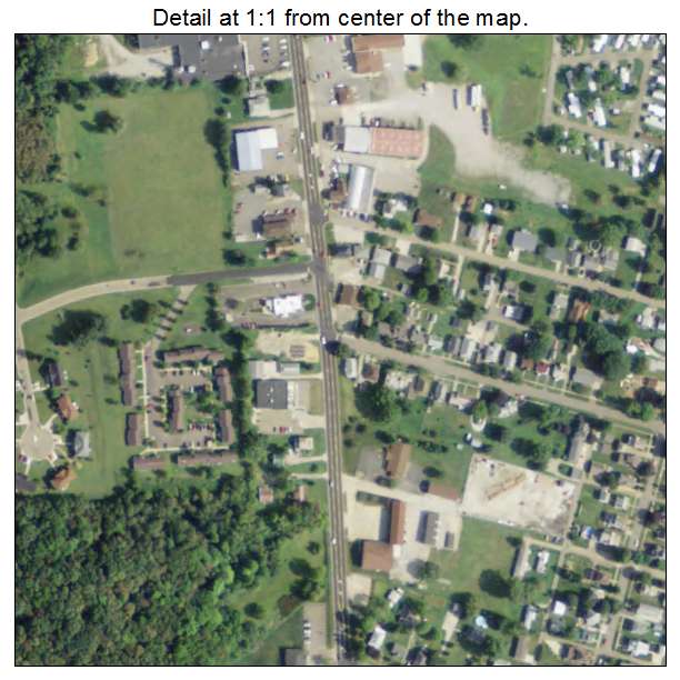 Carrollton, Ohio aerial imagery detail