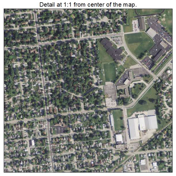 Celina, Ohio aerial imagery detail