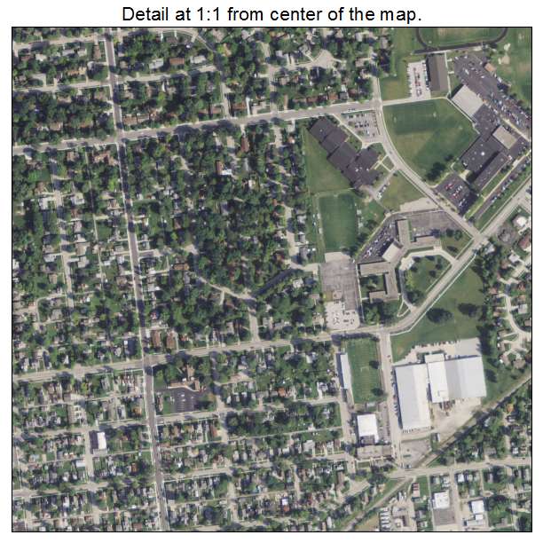 Celina, Ohio aerial imagery detail