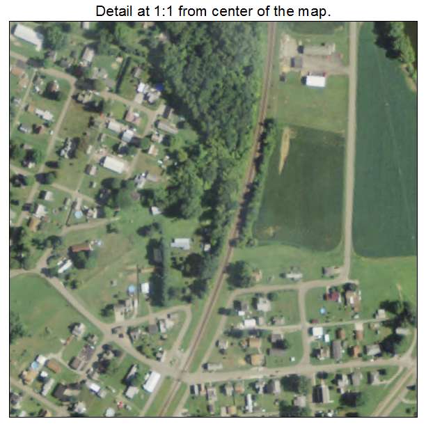 Conesville, Ohio aerial imagery detail