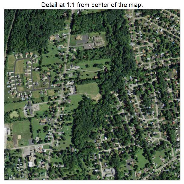 Cortland, Ohio aerial imagery detail