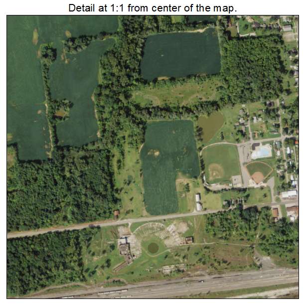Crestline, Ohio aerial imagery detail