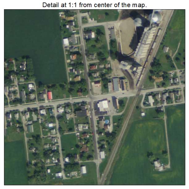 Custar, Ohio aerial imagery detail