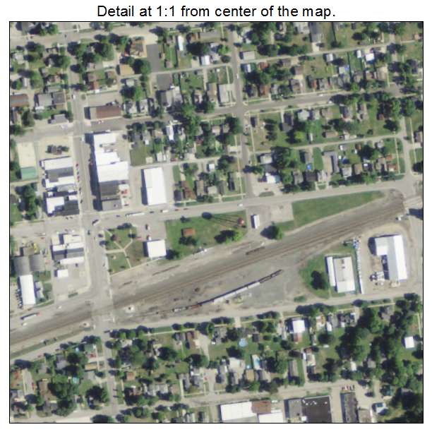 Edgerton, Ohio aerial imagery detail