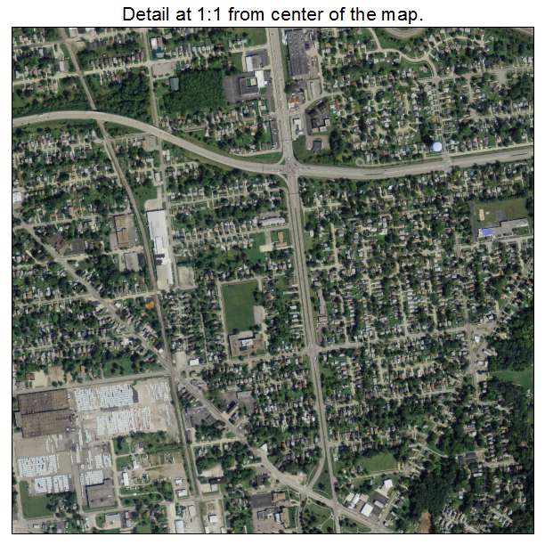 Elyria, Ohio aerial imagery detail