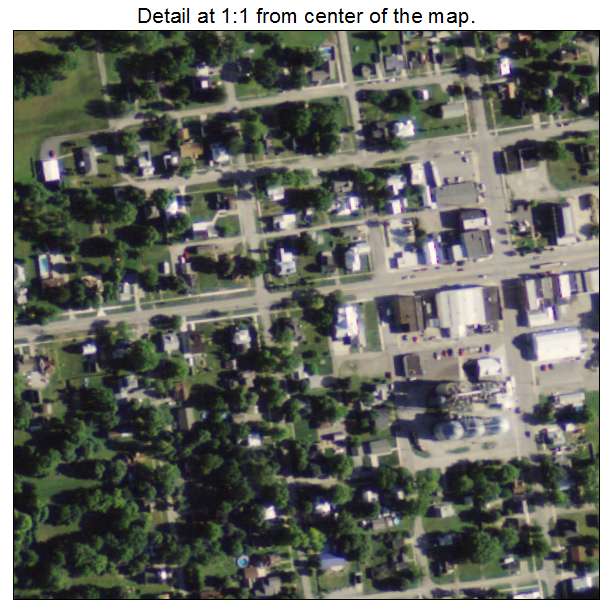 Fayette, Ohio aerial imagery detail