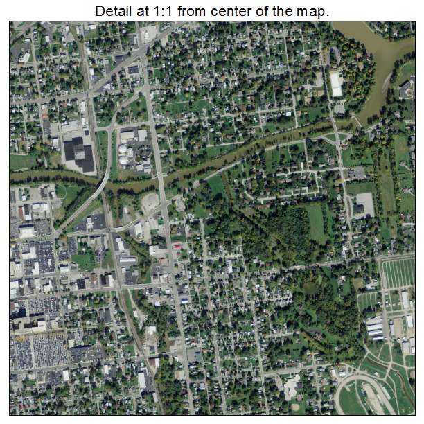 Findlay, Ohio aerial imagery detail