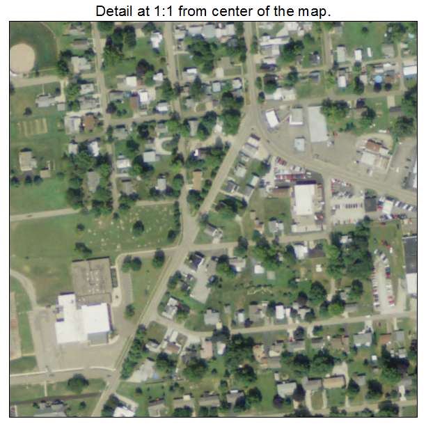 Fredericktown, Ohio aerial imagery detail