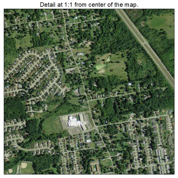 Girard, Ohio aerial imagery detail