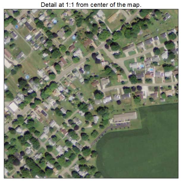Gnadenhutten, Ohio aerial imagery detail