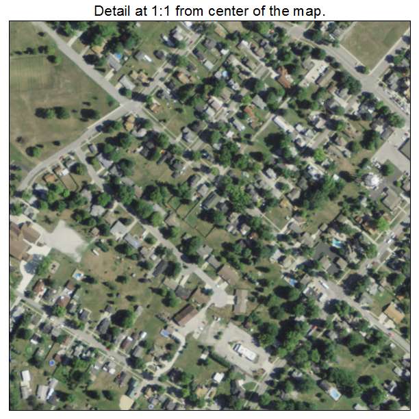 Hicksville, Ohio aerial imagery detail