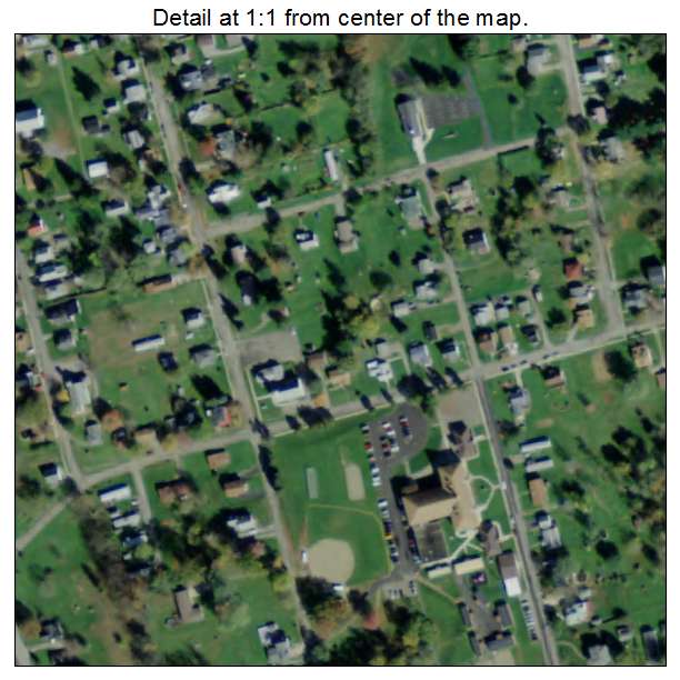 Hopedale, Ohio aerial imagery detail