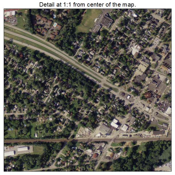 Huron, Ohio aerial imagery detail