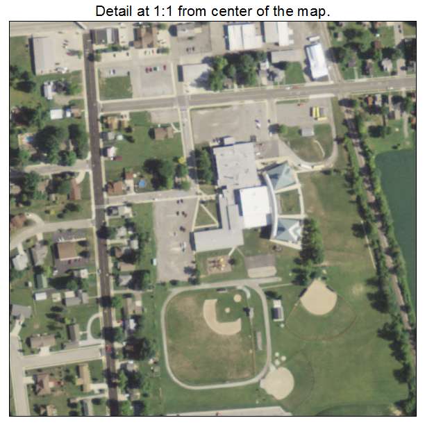 Jackson Center, Ohio aerial imagery detail
