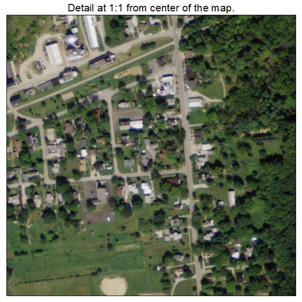 Kipton, Ohio aerial imagery detail