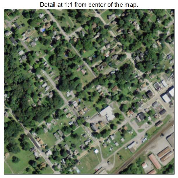 Leetonia, Ohio aerial imagery detail
