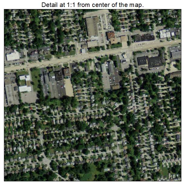Lyndhurst, Ohio aerial imagery detail