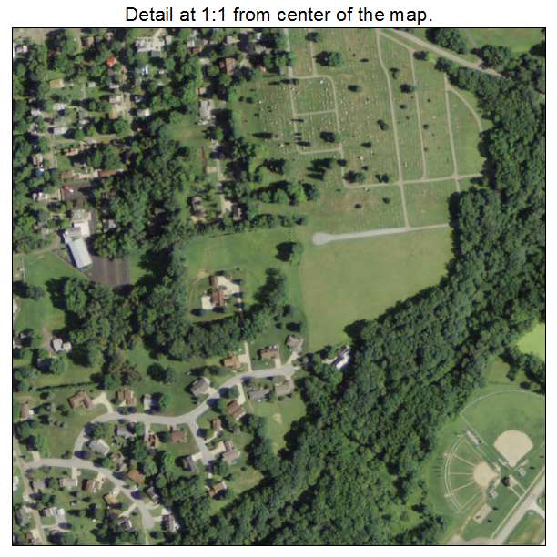 Millersburg, Ohio aerial imagery detail