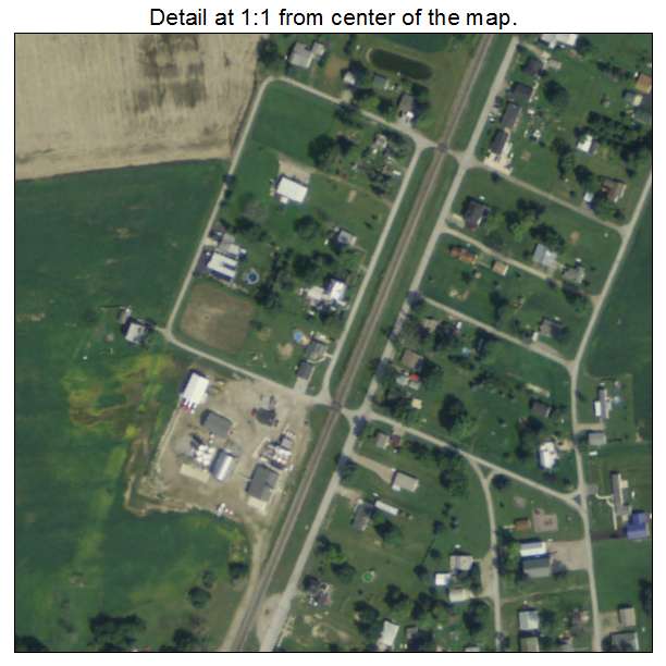 Milton Center, Ohio aerial imagery detail