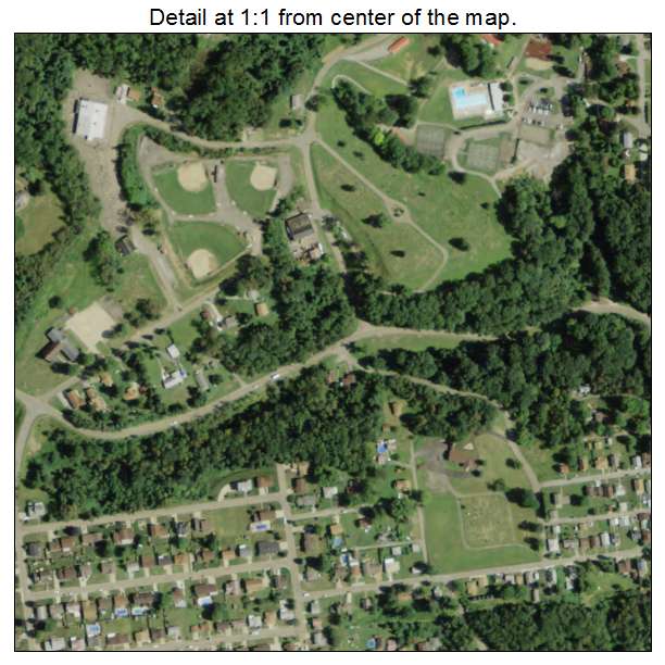 Mingo Junction, Ohio aerial imagery detail