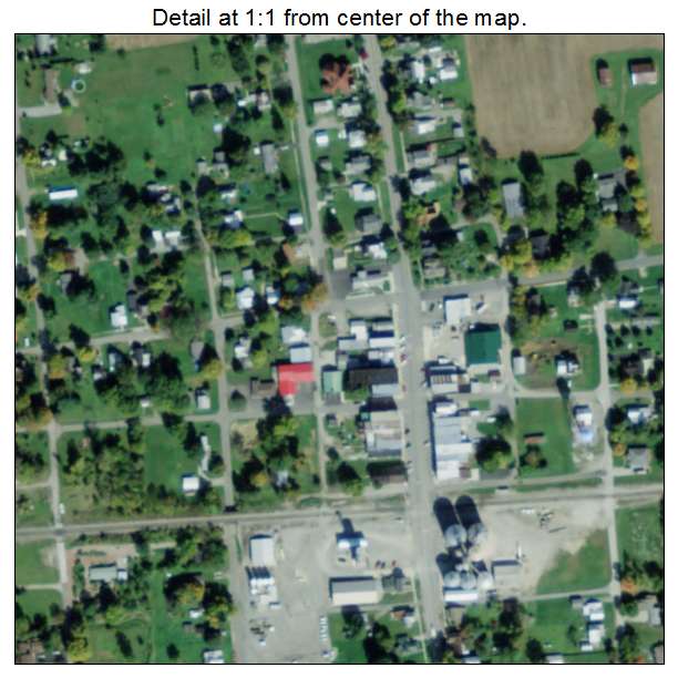 Nevada, Ohio aerial imagery detail