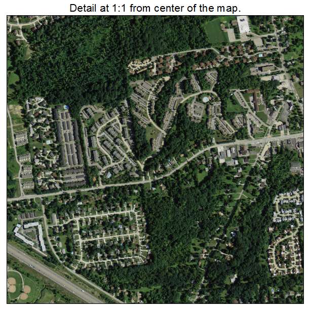 North Royalton, Ohio aerial imagery detail