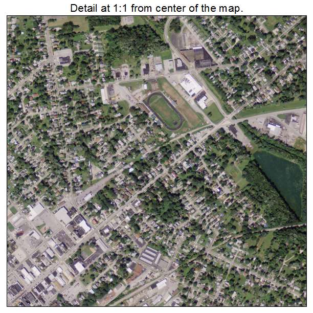 Norwalk, Ohio aerial imagery detail